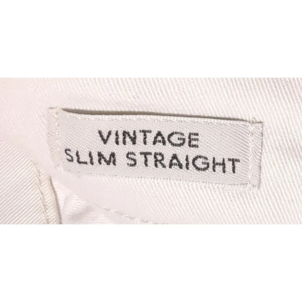 J.Crew Vintage Slim Straight Women's Flat Front Stretch Chinos Sz 30 High-Rise